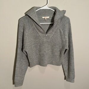 WAYF Quarter Zip Sweater